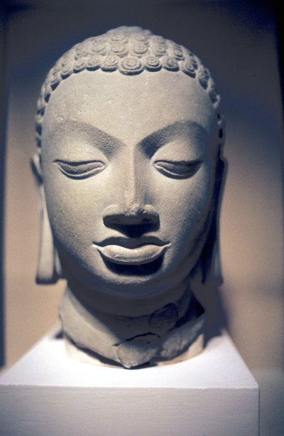 Stone Head of Buddha, Gupta, India, 5th Century by Unbekannt