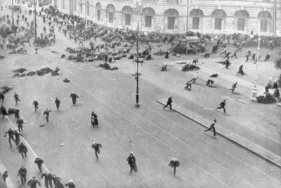 Street Fighting in Petrograd, Russia, 17th July 1917 by Unbekannt
