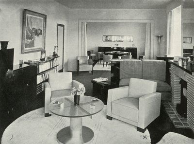 Studio and dining-room in house in Brussels, 1937 by Unbekannt