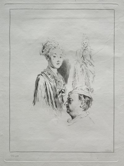 Study of Heads, 1700s by Unbekannt