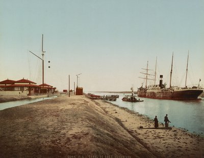 Suez Canal at El Qantara, c.1900 by Unbekannt