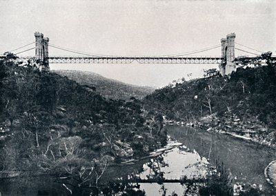 Suspension Bridge, Middle Harbour, c. 1900 by Unbekannt