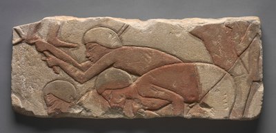 Talatat: Men Hoeing the Earth, c. 1353-1347 BC by Unbekannt