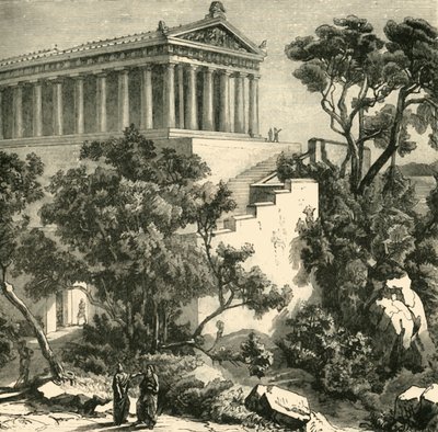 Temple of Poseidon at Kalauna by Unbekannt