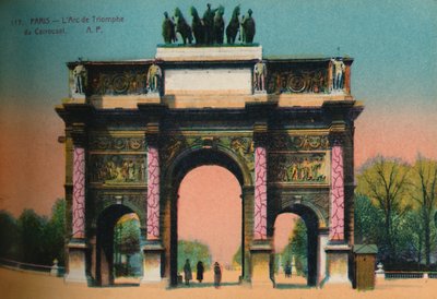 The Arc de Triomphe du Carrousel, Paris by Unbekannt