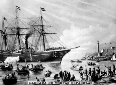 The Arrival of the Spanish Troops by Unbekannt