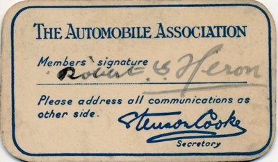 The Automobile Association: Membership card by Unbekannt