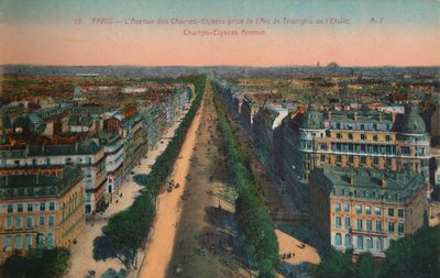 The Avenue des Champs-Elysées, Paris by Unbekannt