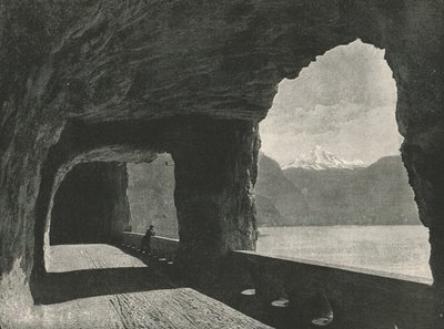 The Axenstrasse, near Fluelen, Switzerland by Unbekannt