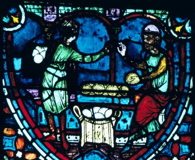 The Bakers, Stained Glass, Chartres Cathedral, France by Unbekannt