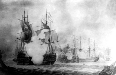 The Battle at Cape St Vincent by Unbekannt