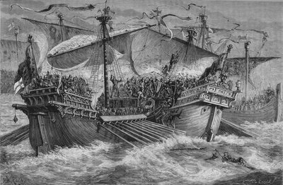 The Battle of Dover, 24 August 1217, c. 1880 by Unbekannt