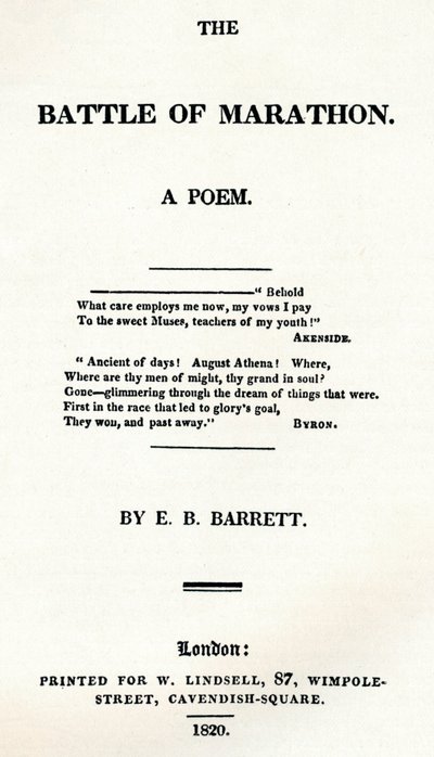 The Battle of Marathon. A Poem by Unbekannt