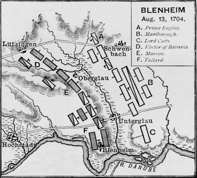 The Battlefield of Blenheim by Unbekannt