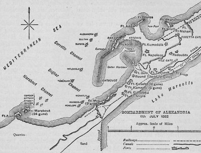 The Bombardment of Alexandria: Sketch Map by Unbekannt
