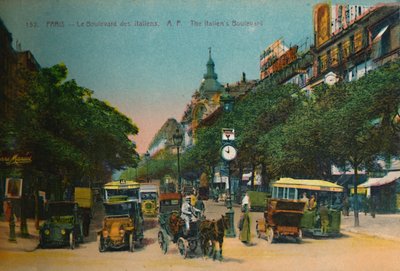 The Boulevard des Italiens, Paris by Unbekannt