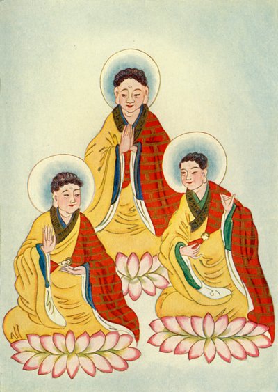The Buddhist Triad, 1922 by Unbekannt