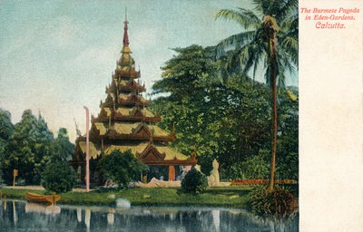 The Burmese Pagoda in Eden-Gardens, Calcutta by Unbekannt