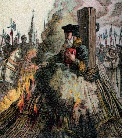 The Burning of Cranmer by Unbekannt