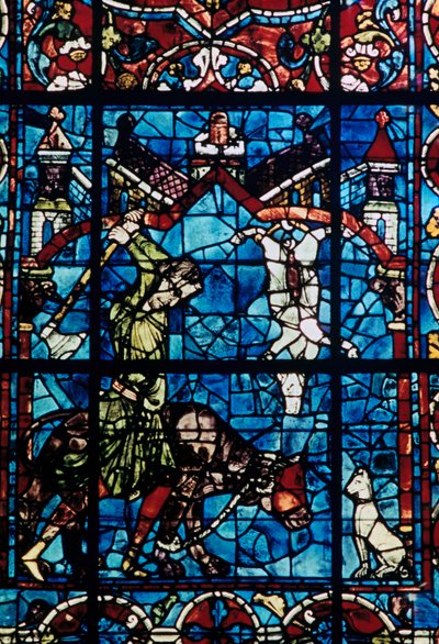 The Butchers, Stained Glass, Chartres Cathedral, France by Unbekannt