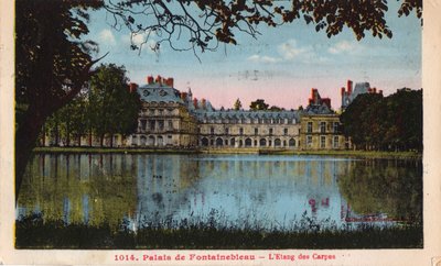 The Carp Pond, Palace of Fontainebleau by Unbekannt