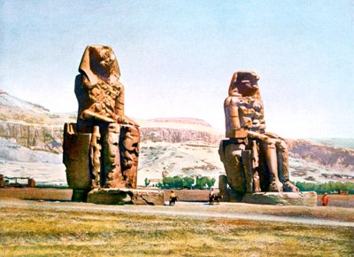 The Colossi of Memnon, Egypt by Unbekannt