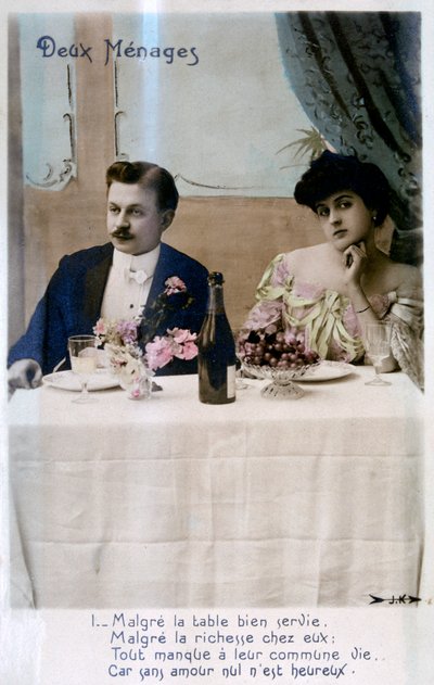 The Couple, French Postcard, c1900 by Unbekannt
