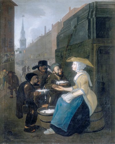 The Curds and Whey Seller, Cheapside, c. 1730 by Unbekannt