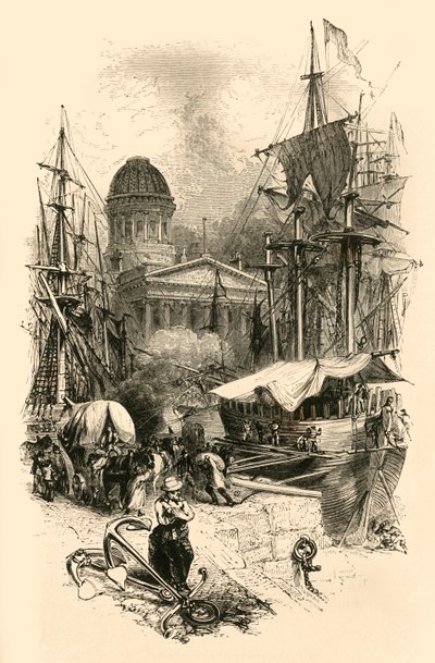 The Custom House, Liverpool, mid 19th century by Unbekannt