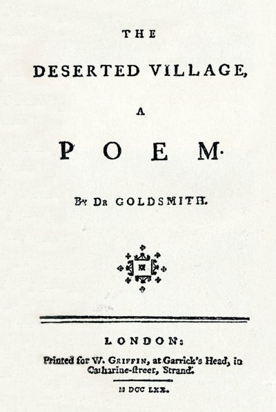 The Deserted Village, A Poem by Unbekannt