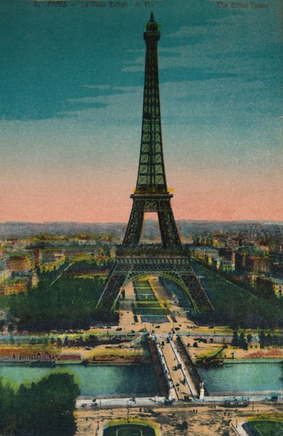 The Eiffel Tower, Paris, c1920 by Unbekannt