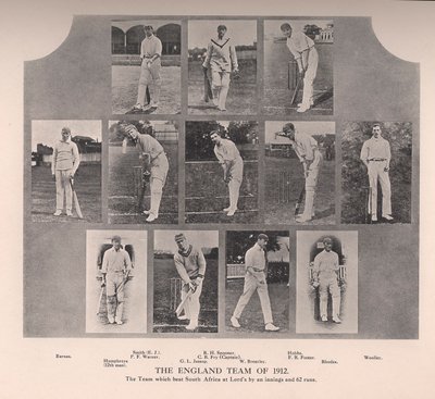 The England cricket team of 1912 by Unbekannt