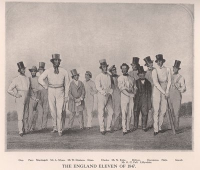 The English Cricket Eleven of 1846 by Unbekannt