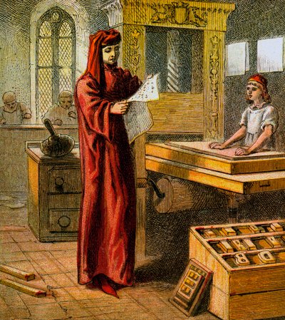 The First English Printer, 15th century by Unbekannt