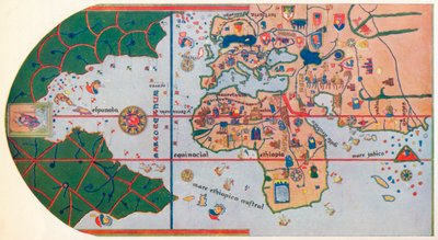 The First Map to Show America by Unbekannt