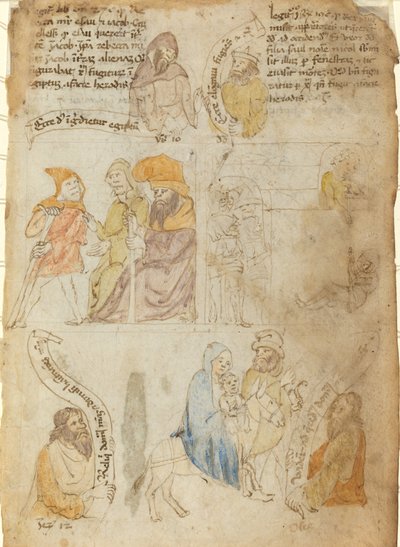 The Flight into Egypt [recto], early 15th century by Unbekannt