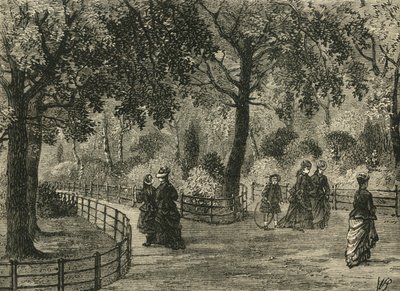 The Flower Walks, Kensington Gardens, c1876 by Unbekannt