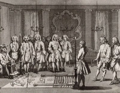 The French Freemasons Initiation Ceremony, 18th Century by Unbekannt