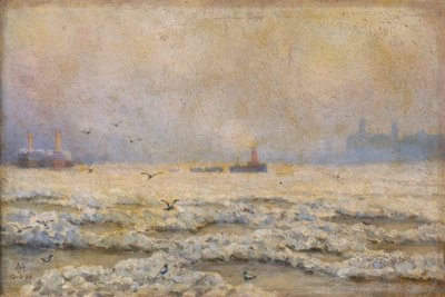 The Frozen Thames at Greenwich, 1895 by Unbekannt