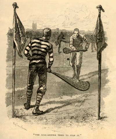 The Goal-Keeper Tries To Stop It, 1881 by Unbekannt