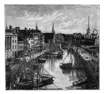The Harbour, Copenhagen, Denmark by Unbekannt