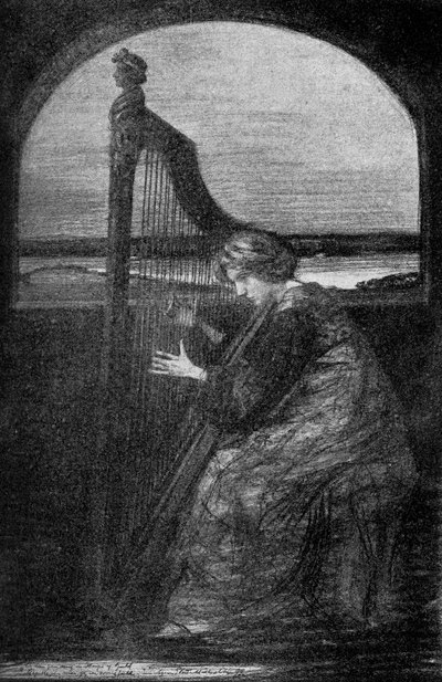 The Harp Player, 1900 by Unbekannt