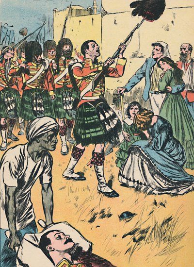 The Highlanders Entering Lucknow by Unbekannt