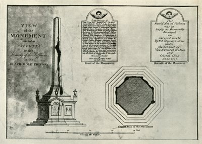 The Holwell Monument, c1820 by Unbekannt
