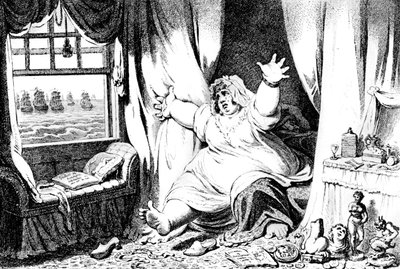 The Hostile View of Lady Hamilton by Unbekannt