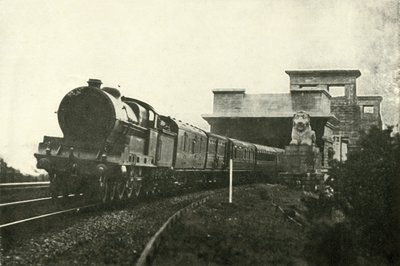 The Irish Mail Leaving the Menai Bridge, c1930 by Unbekannt