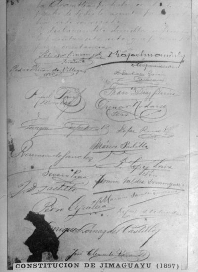 The Jimaguayu Constitution, 1895 by Unbekannt