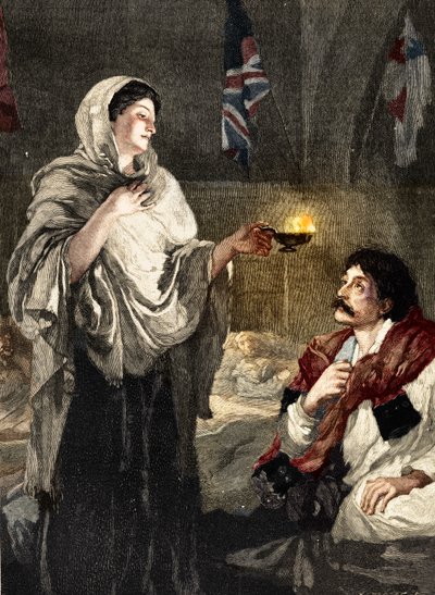 The Lady with the Lamp, 1880 by Unbekannt