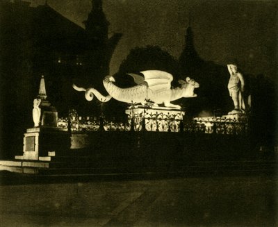 The Lindwurm Fountain, Klagenfurt, Austria, c1935 by Unbekannt