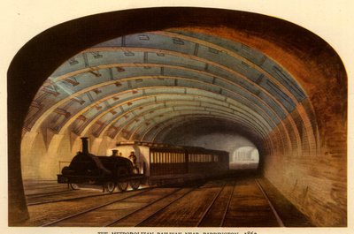The Metropolitan Railway near Paddington, 1863 by Unbekannt
